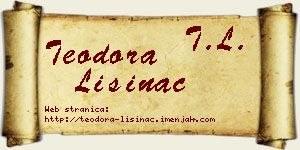 Teodora Lisinac vizit kartica
